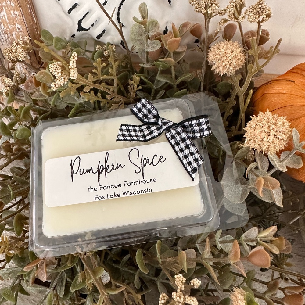 Pumpkin Spice soy wax melt fragrance bars Handmade by the Fancee Farmhouse